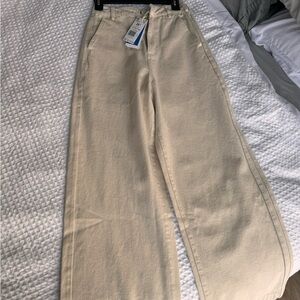 Adidas 3 stripe wide leg jeans NWT